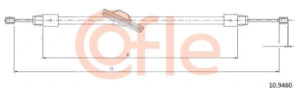 92.10.9460 COFLE Тросик, cтояночный тормоз (фото 1)