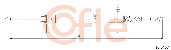 92.10.9467 COFLE Тросик, cтояночный тормоз (фото 1)
