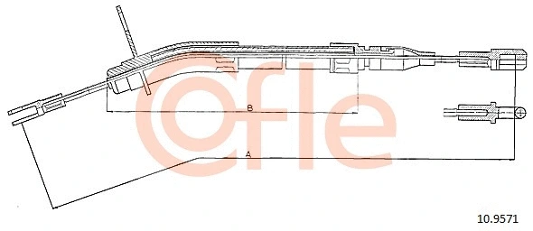 92.10.9571 COFLE Тросик, cтояночный тормоз (фото 1)
