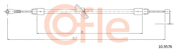 92.10.9576 COFLE Тросик, cтояночный тормоз (фото 1)