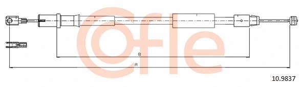 92.10.9837 COFLE Тросик, cтояночный тормоз (фото 1)