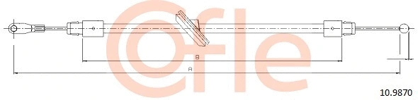 92.10.9870 COFLE Тросик, cтояночный тормоз (фото 1)