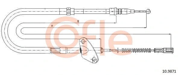 92.10.9871 COFLE Тросик, cтояночный тормоз (фото 1)