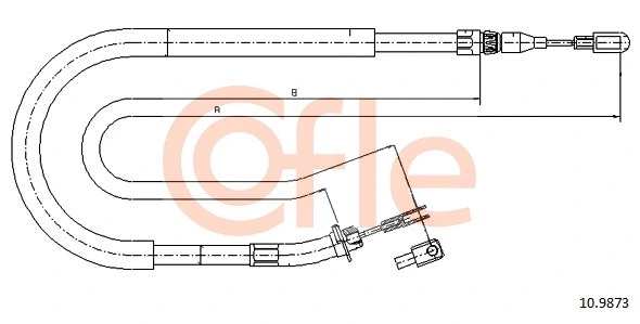 92.10.9873 COFLE Тросик, cтояночный тормоз (фото 1)