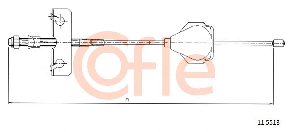 92.11.5513 COFLE Тросик, cтояночный тормоз (фото 1)