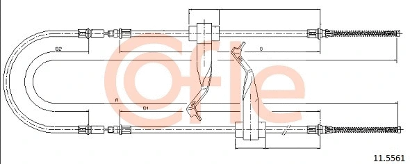 92.11.5561 COFLE Тросик, cтояночный тормоз (фото 1)