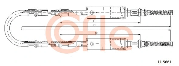 92.11.5661 COFLE Тросик, cтояночный тормоз (фото 1)