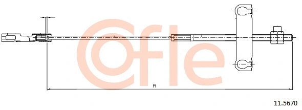 92.11.5670 COFLE Тросик, cтояночный тормоз (фото 1)