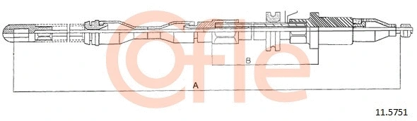 92.11.5751 COFLE Тросик, cтояночный тормоз (фото 1)