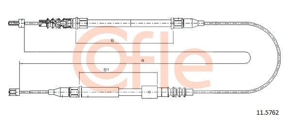 92.11.5762 COFLE Тросик, cтояночный тормоз (фото 1)