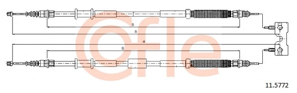 92.11.5772 COFLE Тросик, cтояночный тормоз (фото 1)