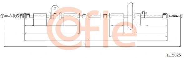 92.11.5825 COFLE Тросик, cтояночный тормоз (фото 1)
