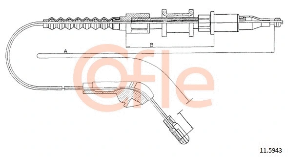 92.11.5943 COFLE Тросик, cтояночный тормоз (фото 1)