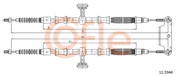 92.11.5944 COFLE Тросик, cтояночный тормоз (фото 1)