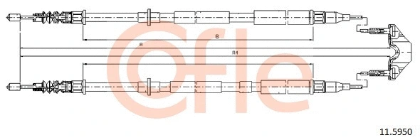 92.11.5950 COFLE Тросик, cтояночный тормоз (фото 1)