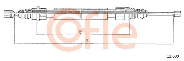 92.11.609 COFLE Тросик, cтояночный тормоз (фото 1)