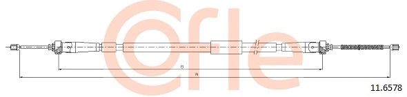 92.11.6578 COFLE Тросик, cтояночный тормоз (фото 1)