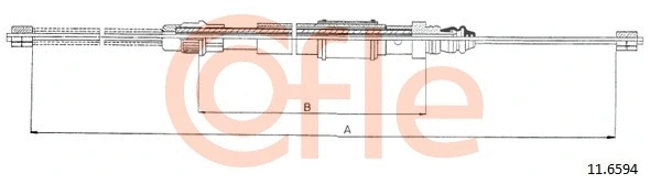 92.11.6594 COFLE Тросик, cтояночный тормоз (фото 1)