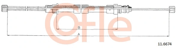 92.11.6674 COFLE Тросик, cтояночный тормоз (фото 1)