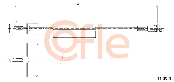 92.11.6816 COFLE Тросик, cтояночный тормоз (фото 1)