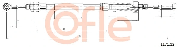 92.1171.12 COFLE Тросик, cтояночный тормоз (фото 1)