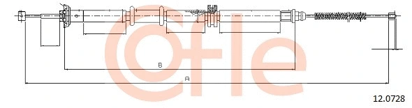 92.12.0728 COFLE Тросик, cтояночный тормоз (фото 1)