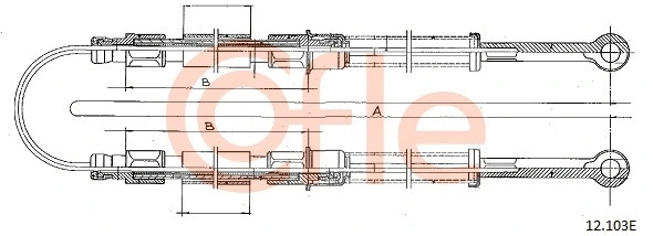 92.12.103E COFLE Тросик, cтояночный тормоз (фото 1)