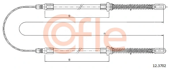 92.12.3702 COFLE Тросик, cтояночный тормоз (фото 1)