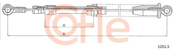 92.1251.5 COFLE Тросик, cтояночный тормоз (фото 1)