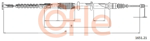 92.1651.21 COFLE Тросик, cтояночный тормоз (фото 1)