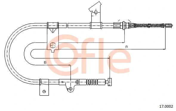 92.17.0002 COFLE Тросик, cтояночный тормоз (фото 1)