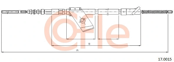 92.17.0015 COFLE Тросик, cтояночный тормоз (фото 1)
