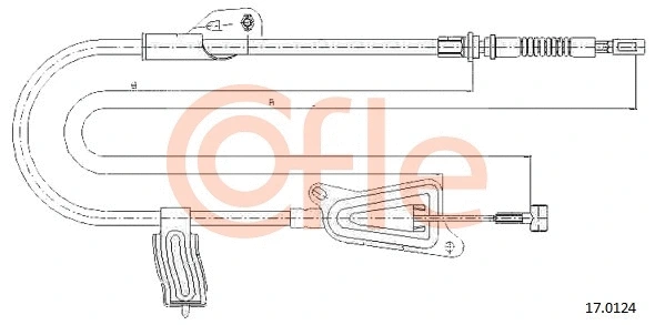 92.17.0124 COFLE Тросик, cтояночный тормоз (фото 1)