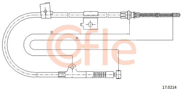 92.17.0214 COFLE Тросик, cтояночный тормоз (фото 1)