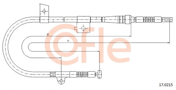 92.17.0215 COFLE Тросик, cтояночный тормоз (фото 1)