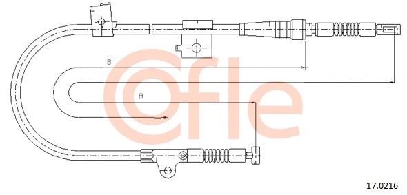 92.17.0216 COFLE Тросик, cтояночный тормоз (фото 1)