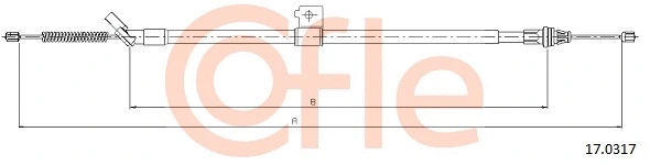92.17.0317 COFLE Тросик, cтояночный тормоз (фото 1)