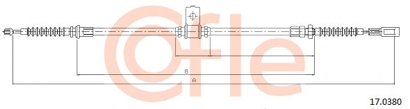 92.17.0380 COFLE Тросик, cтояночный тормоз (фото 1)