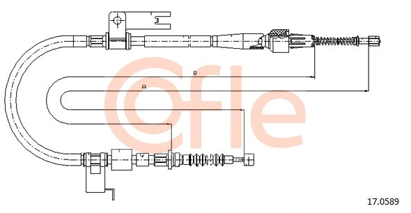 92.17.0589 COFLE Тросик, cтояночный тормоз (фото 1)