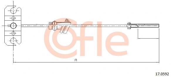 92.17.0592 COFLE Тросик, cтояночный тормоз (фото 1)