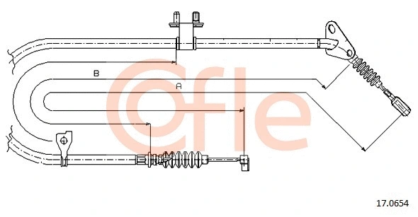 92.17.0654 COFLE Тросик, cтояночный тормоз (фото 1)