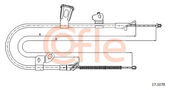 92.17.1078 COFLE Тросик, cтояночный тормоз (фото 1)