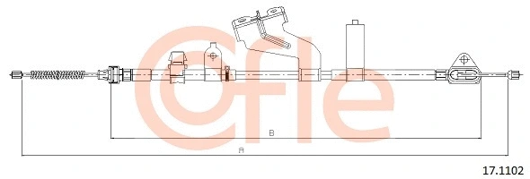 92.17.1102 COFLE Тросик, cтояночный тормоз (фото 1)