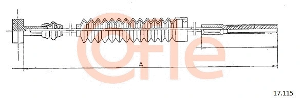 92.17.115 COFLE Тросик, cтояночный тормоз (фото 1)