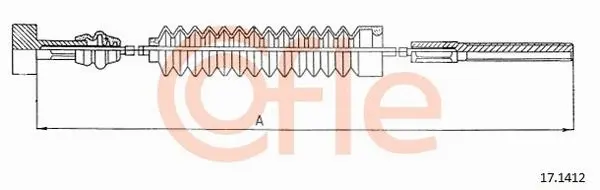 92.17.1412 COFLE Тросик, cтояночный тормоз (фото 1)