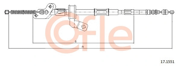 92.17.1551 COFLE Тросик, cтояночный тормоз (фото 1)