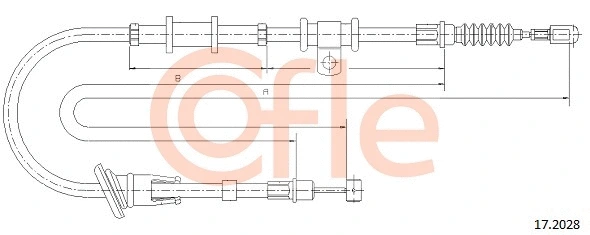 92.17.2028 COFLE Тросик, cтояночный тормоз (фото 1)