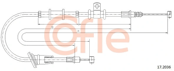 92.17.2036 COFLE Тросик, cтояночный тормоз (фото 1)
