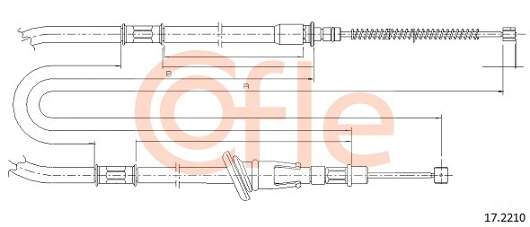 92.17.2210 COFLE Тросик, cтояночный тормоз (фото 1)