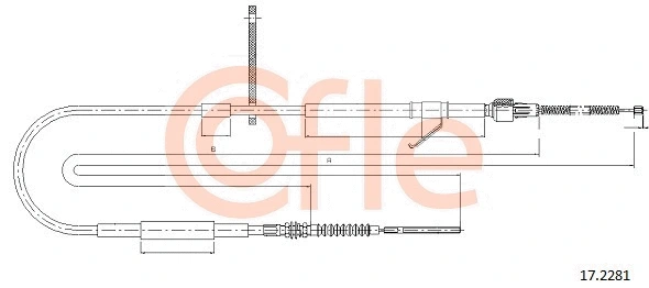 92.17.2281 COFLE Тросик, cтояночный тормоз (фото 1)